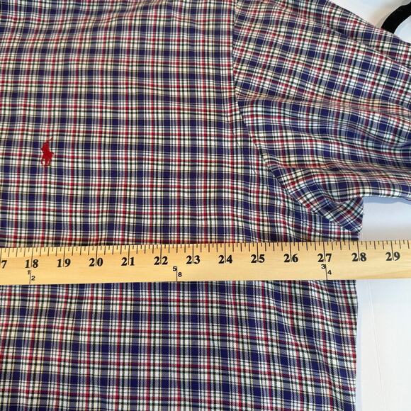 Ralph Lauren Blake Plaid Button Down Shirt XL Red Blue Cotton Classic Fit - Picture 5 of 8